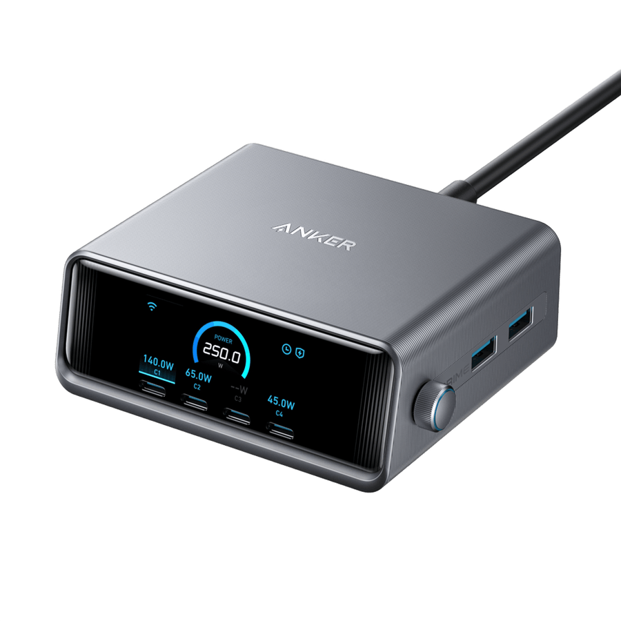 Apex GaN Desktop Charger (250W, 6 Ports)