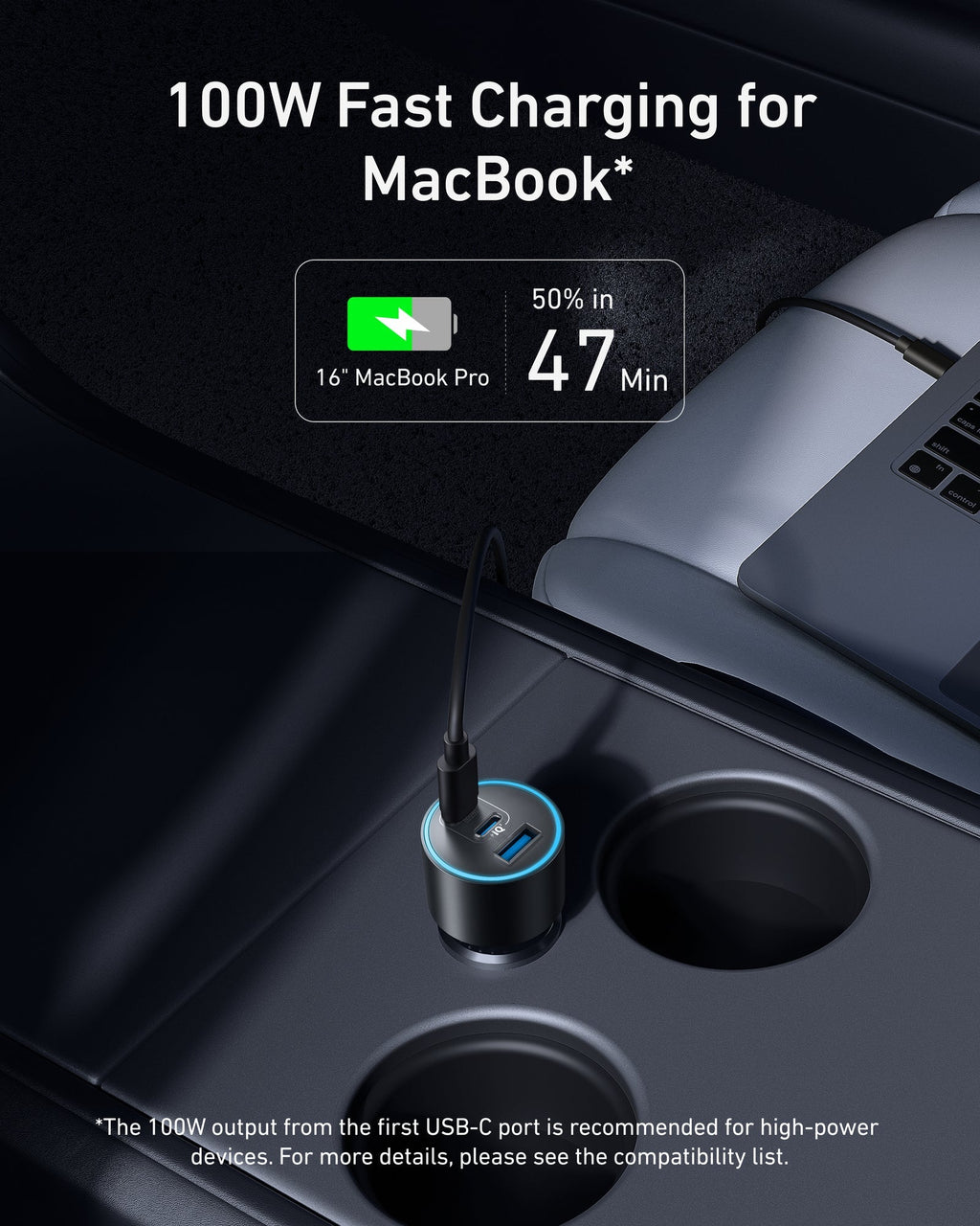 Nova Car Charger (167.5W, 3 Ports)