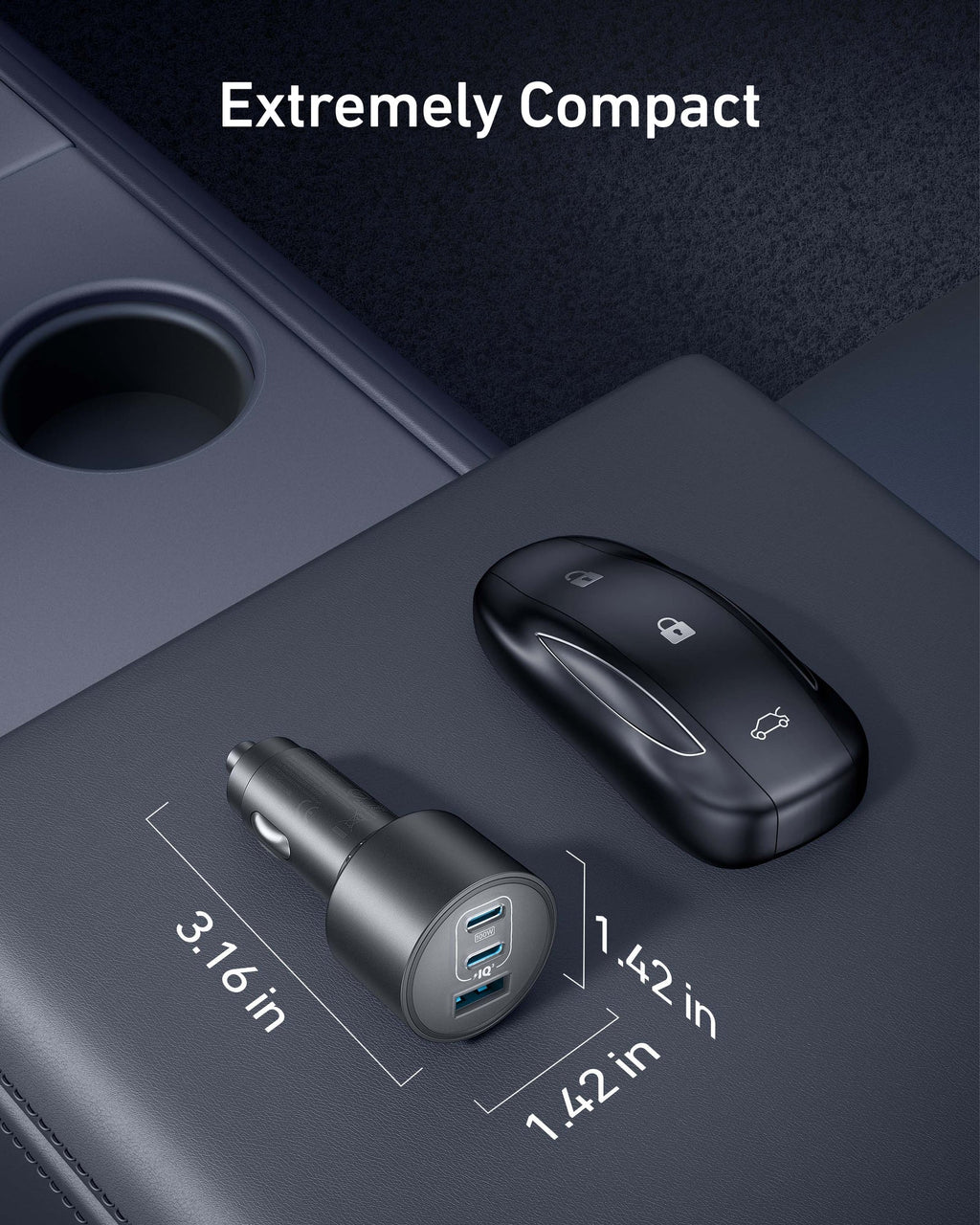 Nova Car Charger (167.5W, 3 Ports)