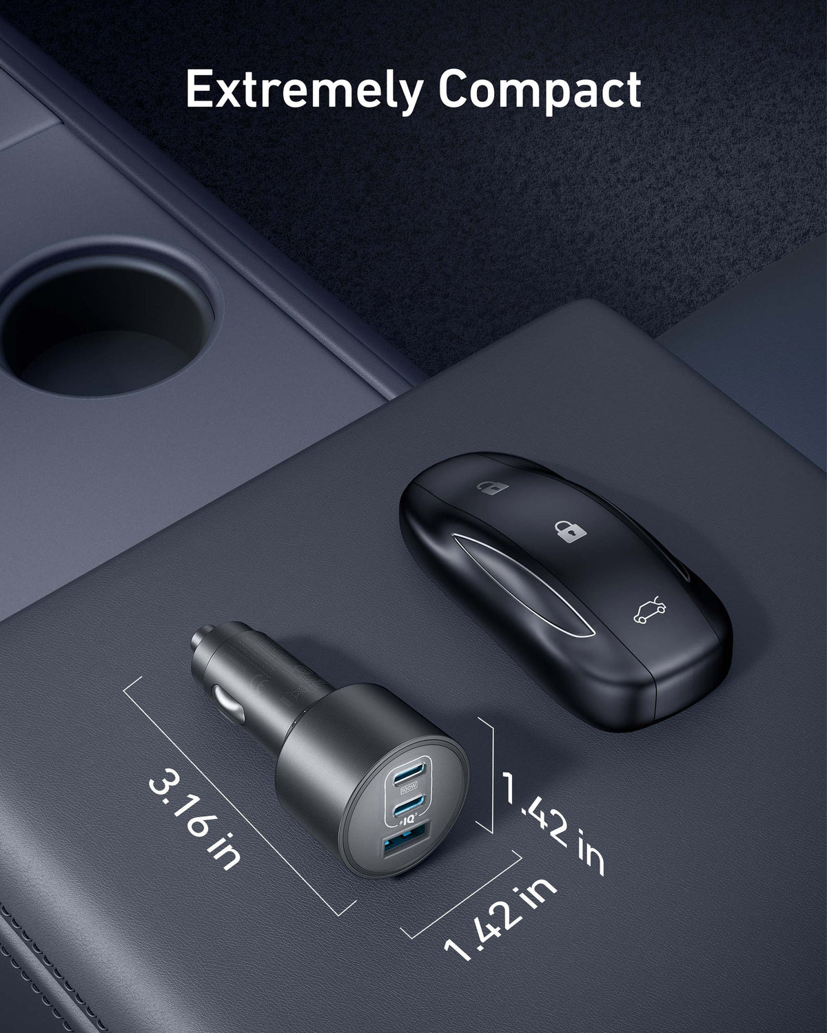 Nova Car Charger (167.5W, 3 Ports)